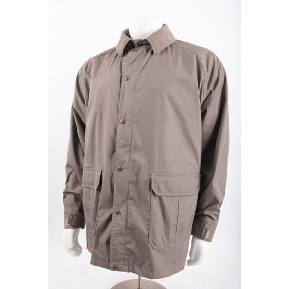 Woolrich Mens Jacket Coat Flannel Lined Hunting Size XL Brown Wool Blend Lining - Picture 3 of 6